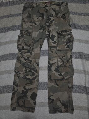 4/$20 Camo Cargo Pants - Multi Green/Tan